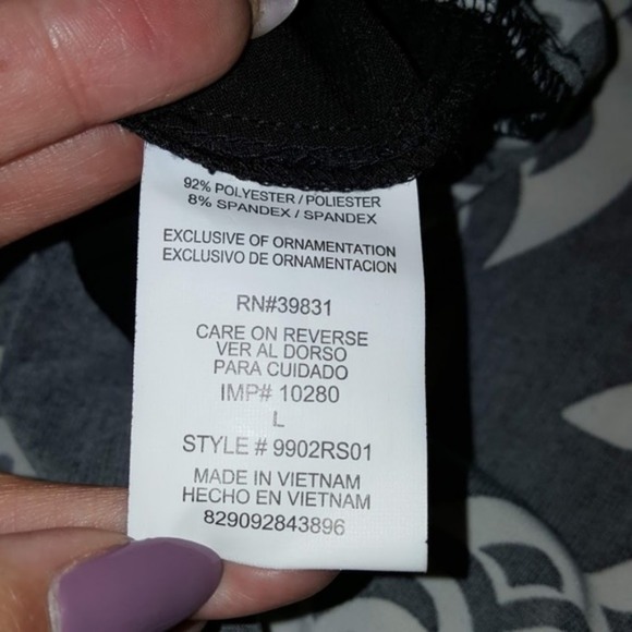 XOXO Collection Black and White Floral Dress - Picture 7 of 7